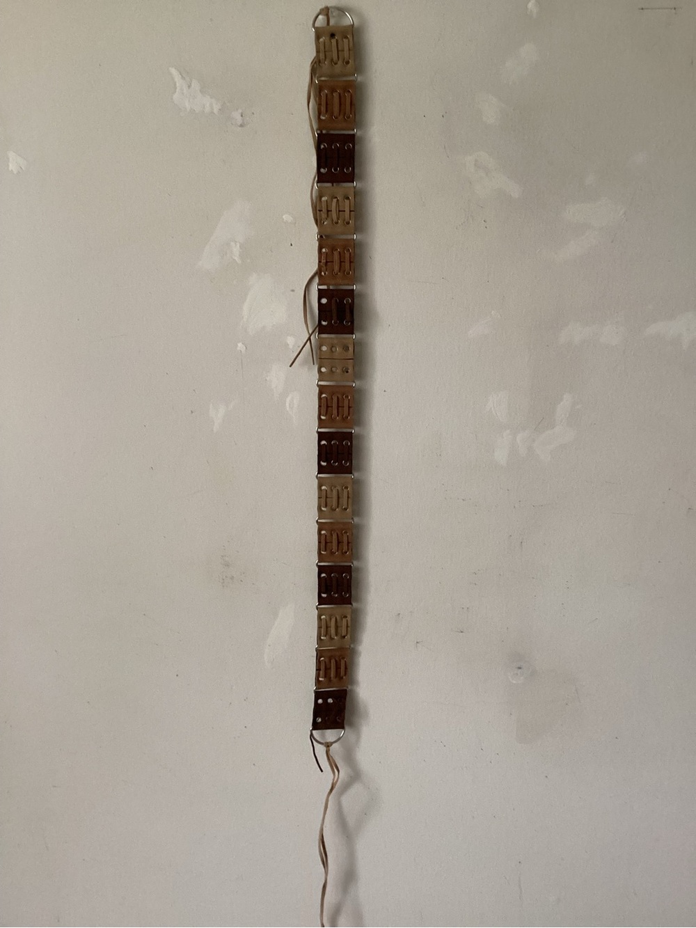 Unbranded Boho Mixed Brown Leather and Metal Link Belt